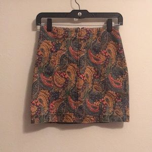 Free People Paisley Print Skirt